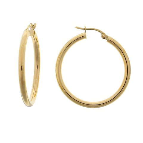 9ct gold 25mm hoops