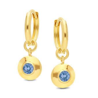 Gold Sapphire Earrings