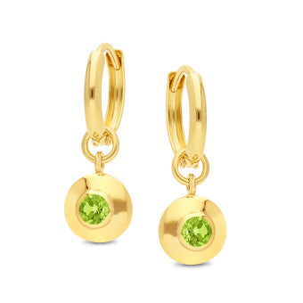 9ct peridot drop earrings