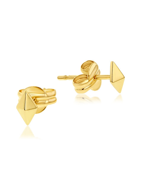 9ct gold pyramid studs