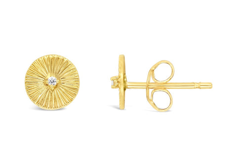 9ct ripple circle studs