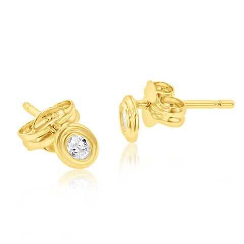 9ct gold oval studs