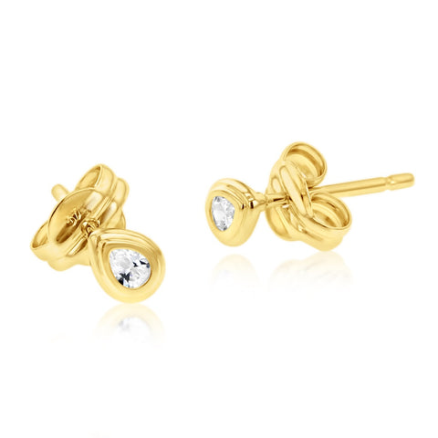 9ct gold teardrop studs