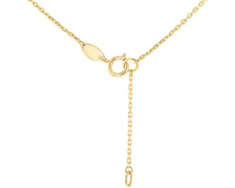 9ct gold moth of pearl petal necklace