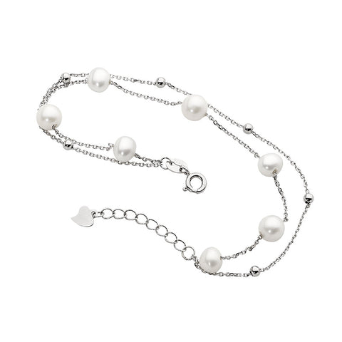 Sterling silver pearl bracelet