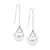 Stainless steel pearl drop earrings
