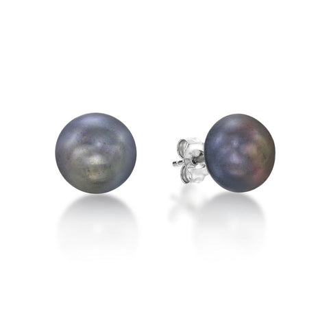 Freshwater Pearl Peacock Button Studs