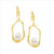 Gold plated pearl earrings