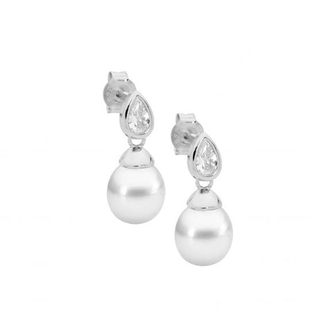 Sterling silver pearl earrings