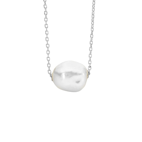 Sterling silver pearl necklace