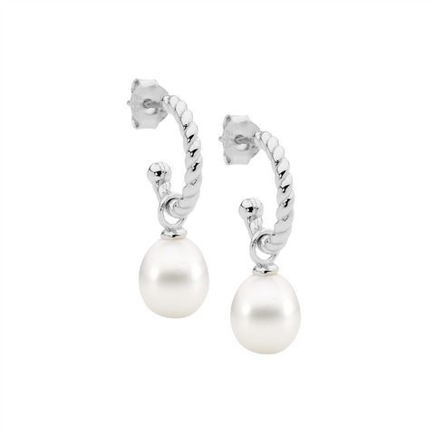 Sterling silver pearl earrings