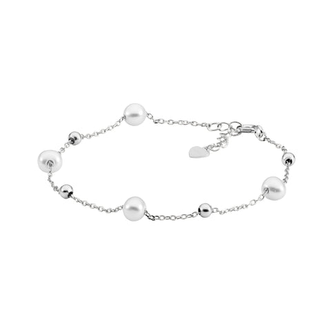 Sterling silver pearl bracelet