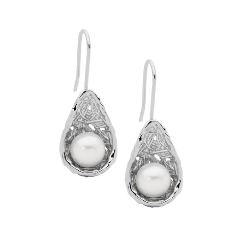 Sterling silver pearl earrings