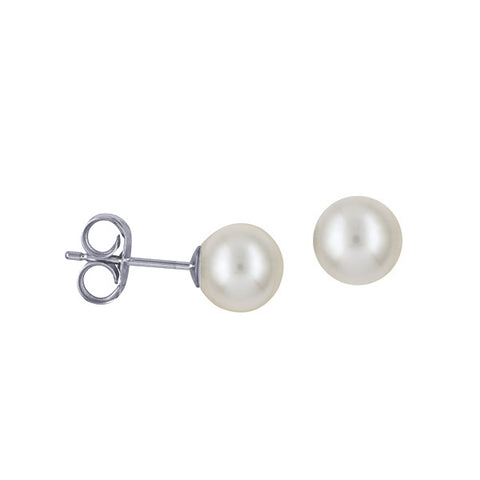 6mm freshwater pearl stud