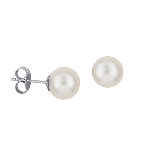 8mm freshwater pearl stud