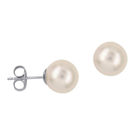 9mm freshwater pearl stud