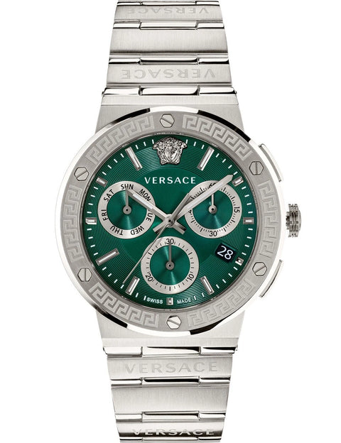 Versace gold and green gents watch