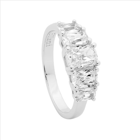 Silver cubic zirconia ring