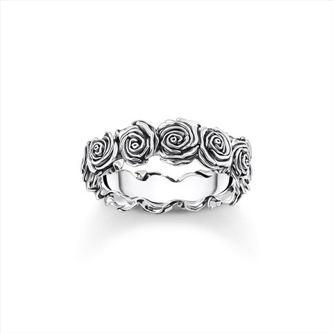 Sterling silver rose ring
