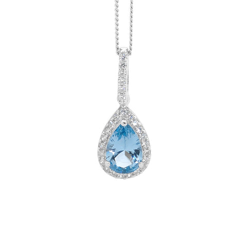 Silver Pear Drop Pendant