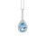 Sterling Silver light blue CZ pendant