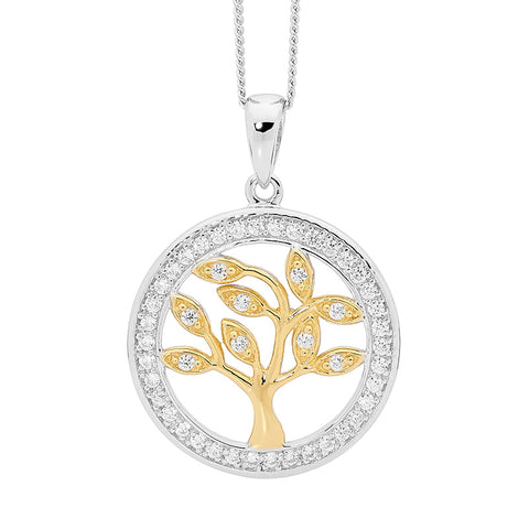 2tone tree of life pendant