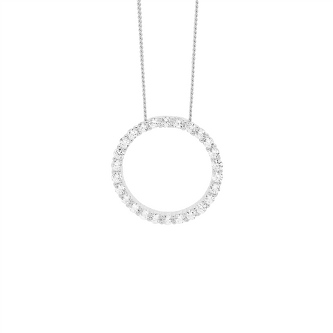 Cubic Zirconia Circle Pendant