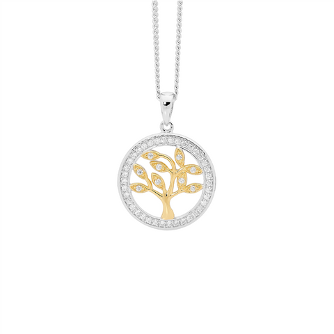 Gold plated tree of life pendant