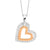2tone heart pendant on chain