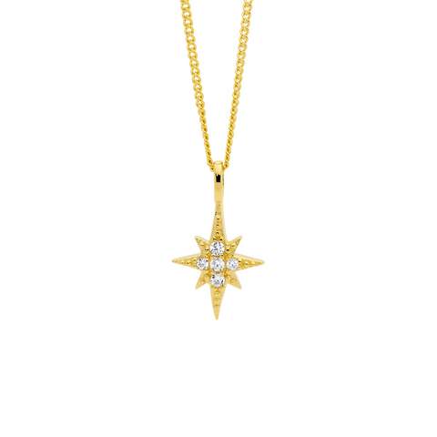 Gold plated star pendant