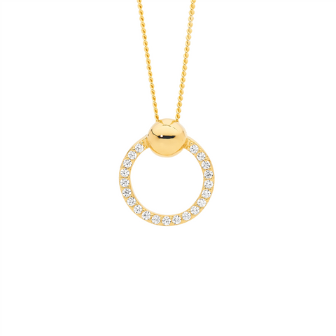 Gold Plated Open Circle Pendant