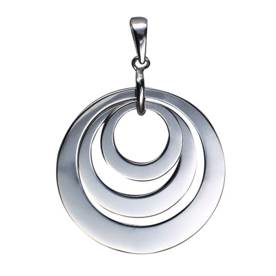 Sterling Silver Triple Disc Pendant