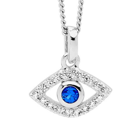 Sterling Silver Evil Eye Pendant