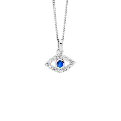 Sterling Silver Evil Eye Pendant