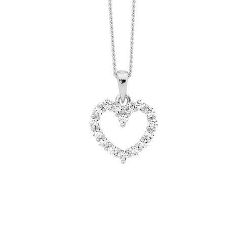 Sterling silver heart pendant