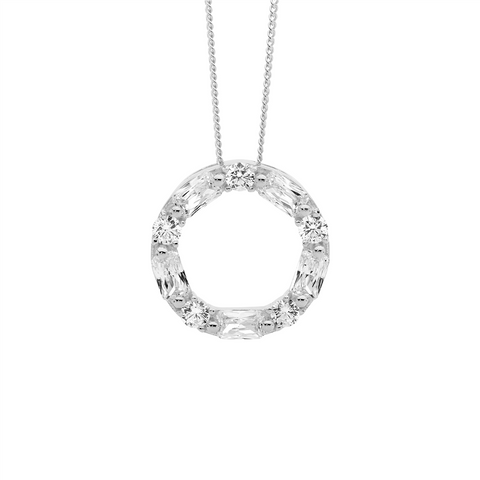 Sterling silver circle pendant