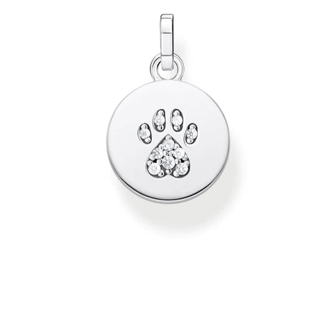 Sterling Silver Paw Print Pendant