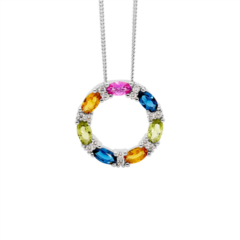 Sterling silver 18mm circle pendant
