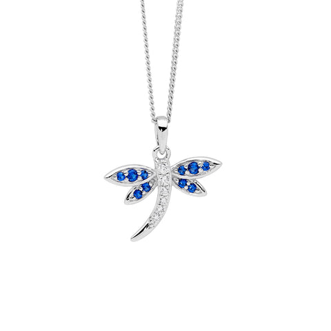 Silver dragonfly pendant