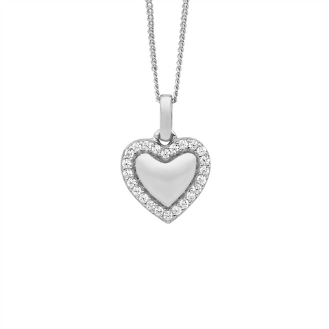 Silver heart necklace