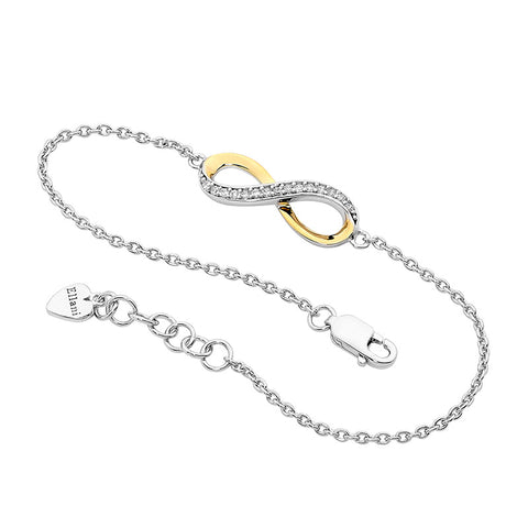 Gold plated infinity bracelet
