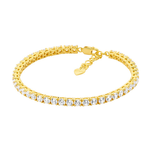 Gold plated tennis bracelet