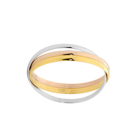 Three Tone Linked Bangle