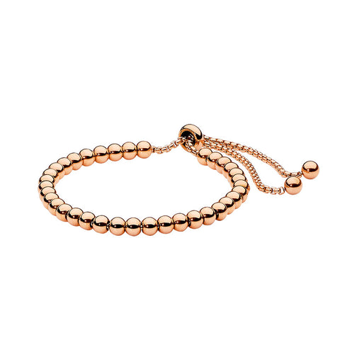Rose plated ball bracelet