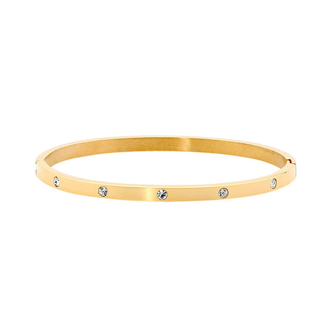 Gold Plated Hinged Bangle