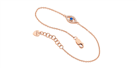 Rose Gold Plated Evil Eye Pendant