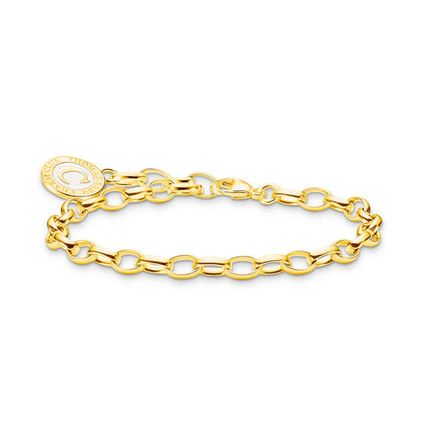 Gold plated 19cm belcher bracelet