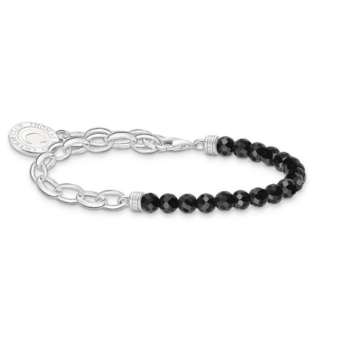 Onyx 16-19cm belcher bracelet