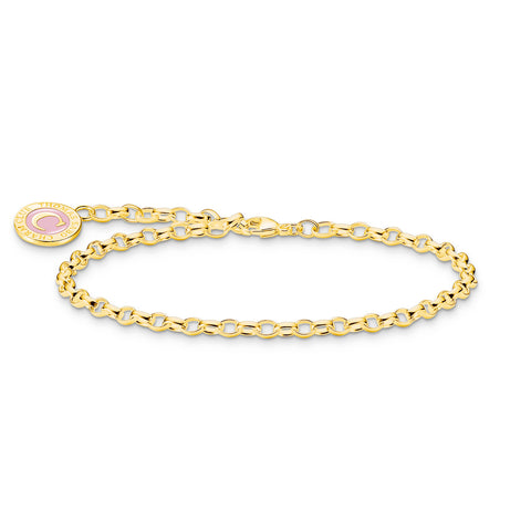 Gold plated 15cm belcher bracelet