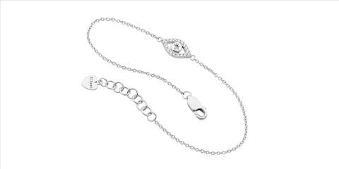 Sterling silver evil eye bracelet